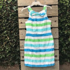 Lily Pulitzer Henley Green and Blue Stripe Dress